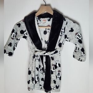 Disney Mickey Mouse Kids Robe - Black and White